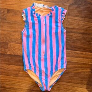 Striped Pink and Blue Swimsuit